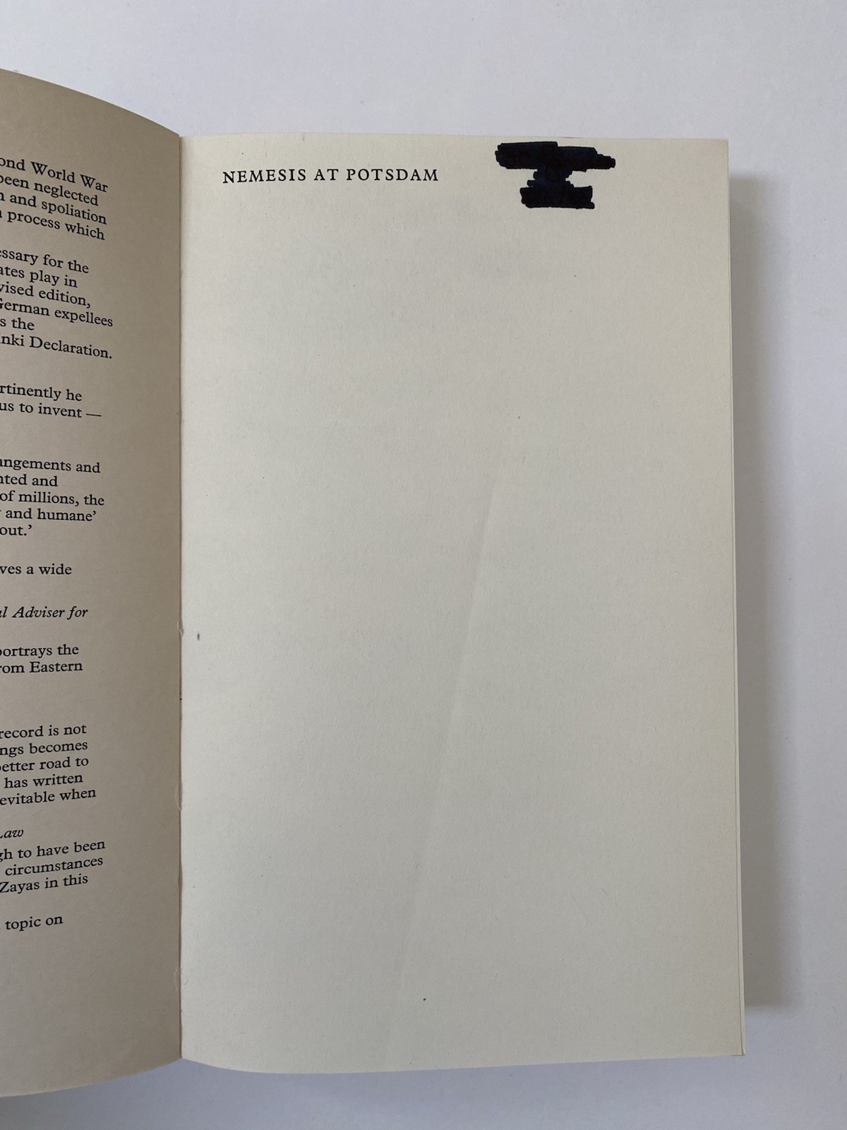 Nemesis at Potsdam: The Expulsion of the Germans Revised Edition Alfred de Zayas
