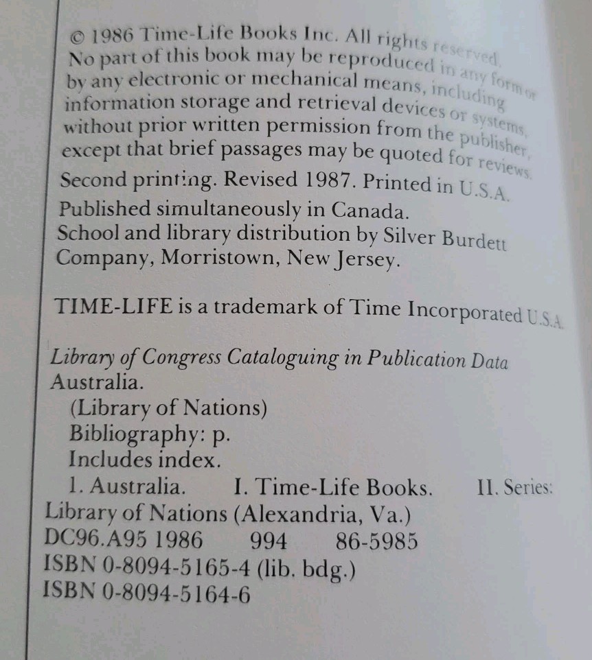 Library of Nations: Australia by Peter Needham (1986, Hardcover)