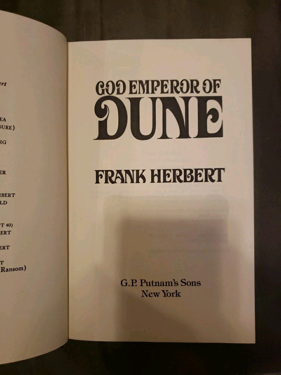 Frank Herbert God Emperor of Dune 1981 1st Edition HC/DJ Vintage