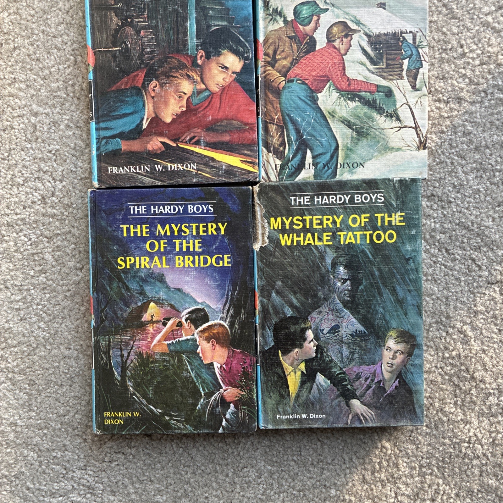 Hardy Boys Books Lot of 8 Vtg Blue Matte 1 2 3 8 45 47 – Good Condition