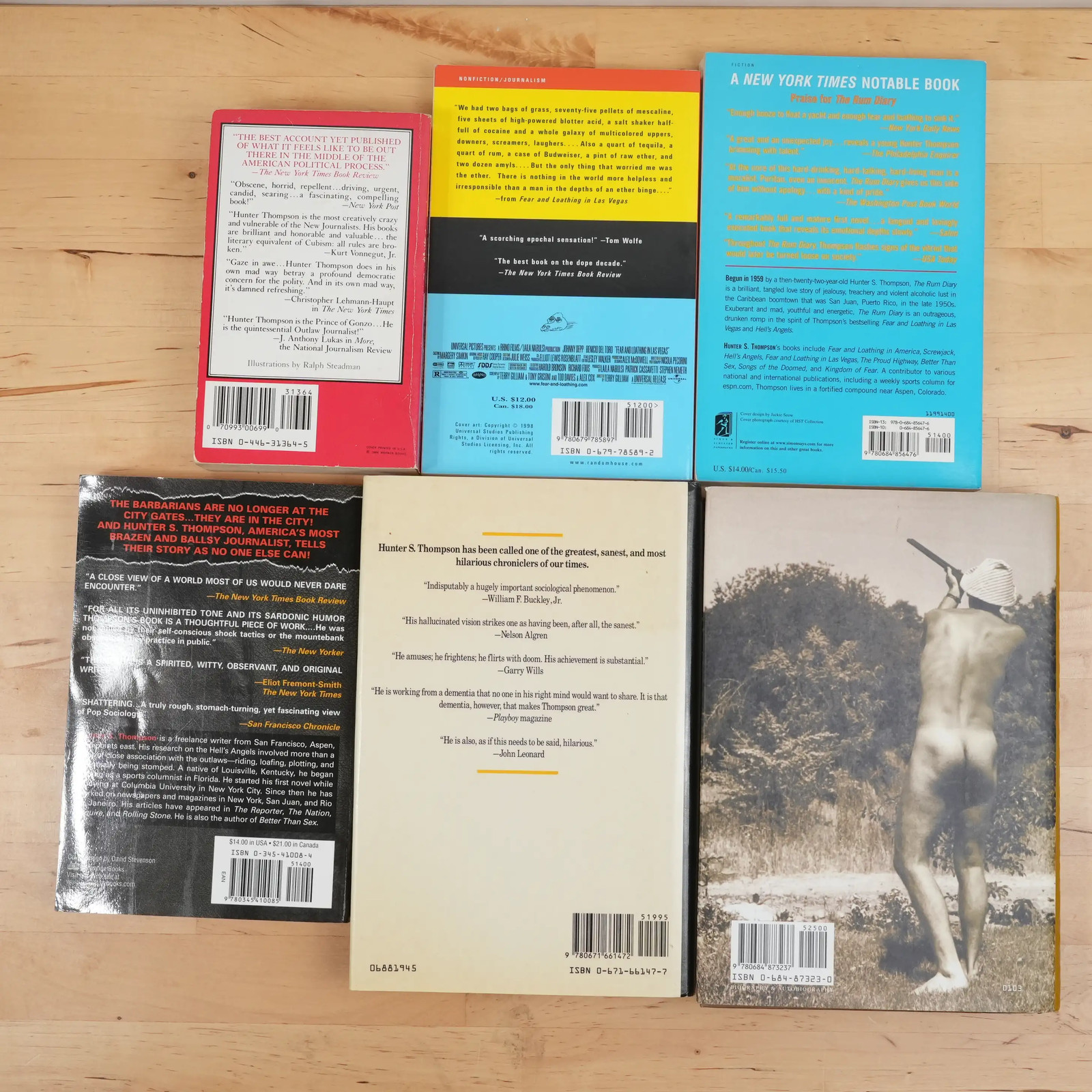Hunter S Thompson – 6 Book Lot – Hell’s Angels, Fear and Loathing, Kingdom…