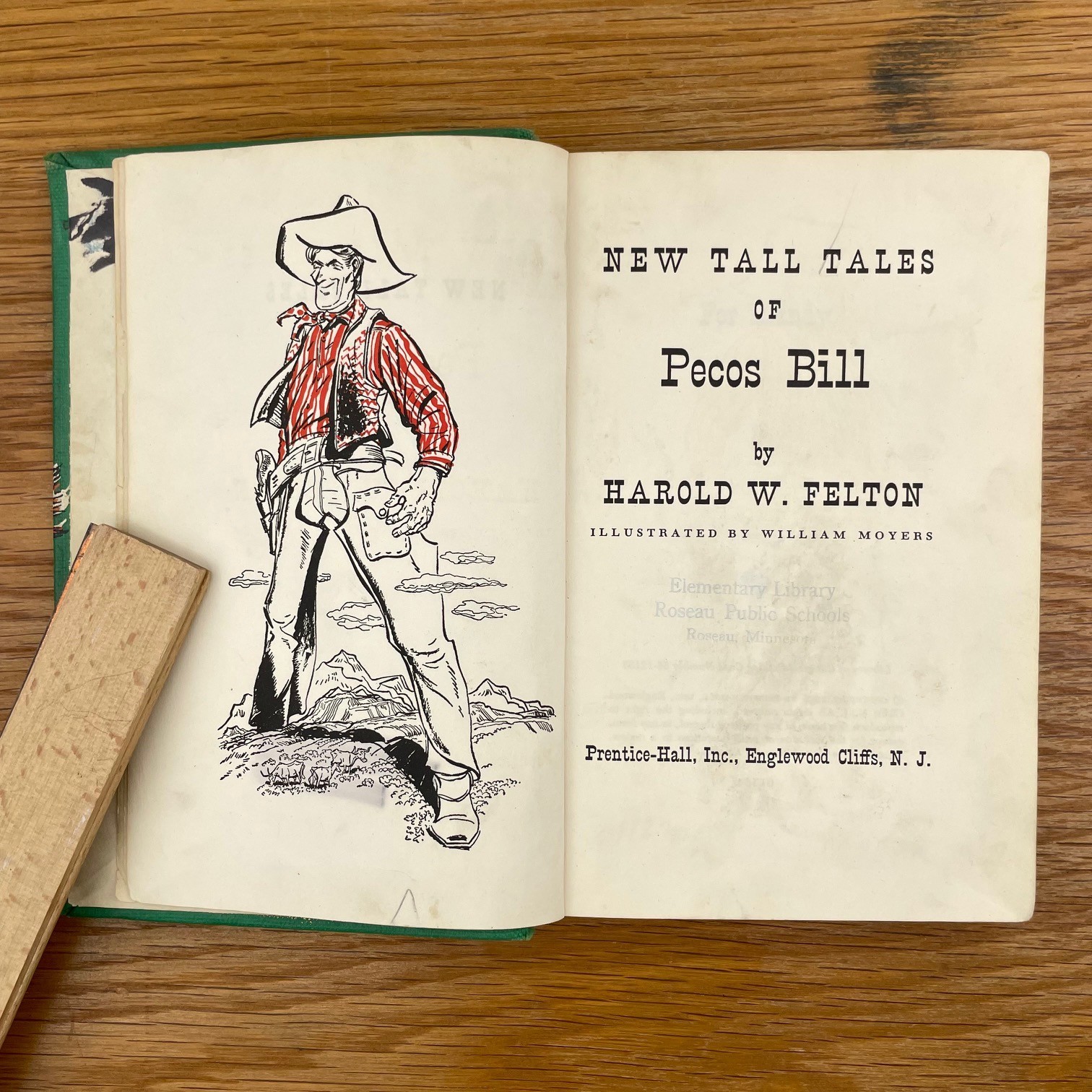 Vintage 1958 New Tall tales Of Pecos Bill Hardcover Book – Discard