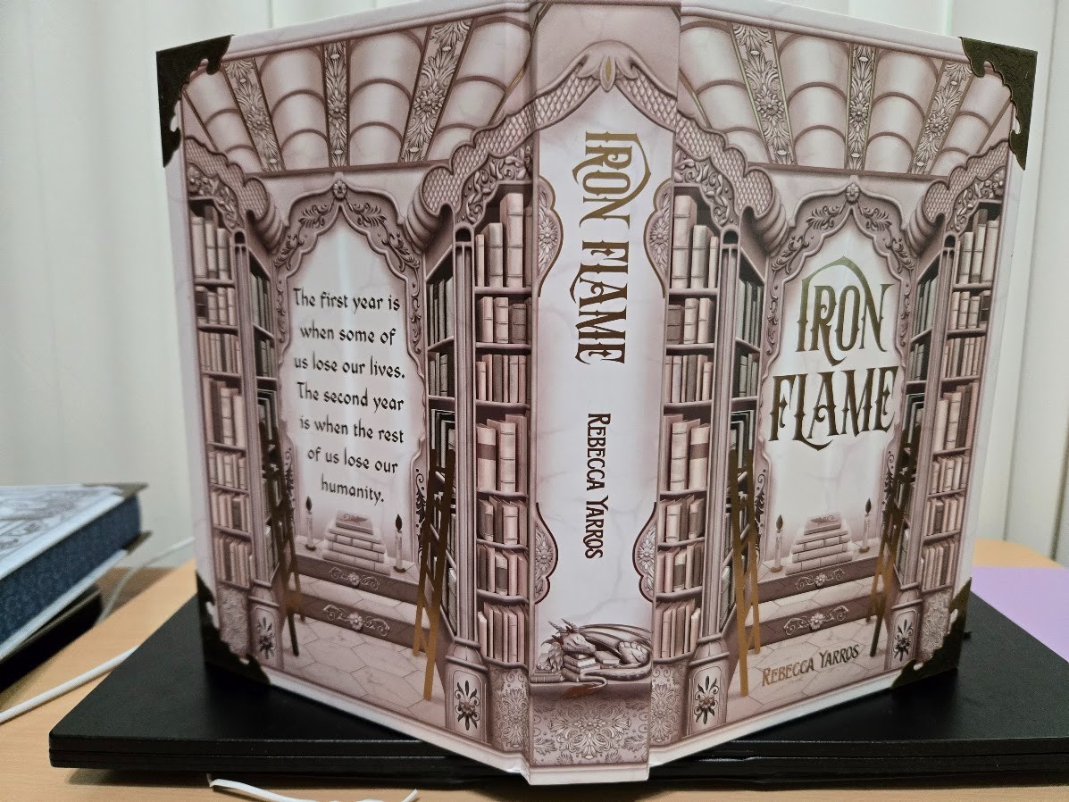 Iron Flame Bookish Box unsigned edition w/ overlays By Rebecca Yarros