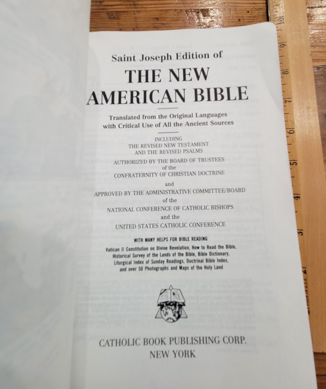 New American Bible NAB St Joseph Medium Size Edition 1992 Catholic Book Publish