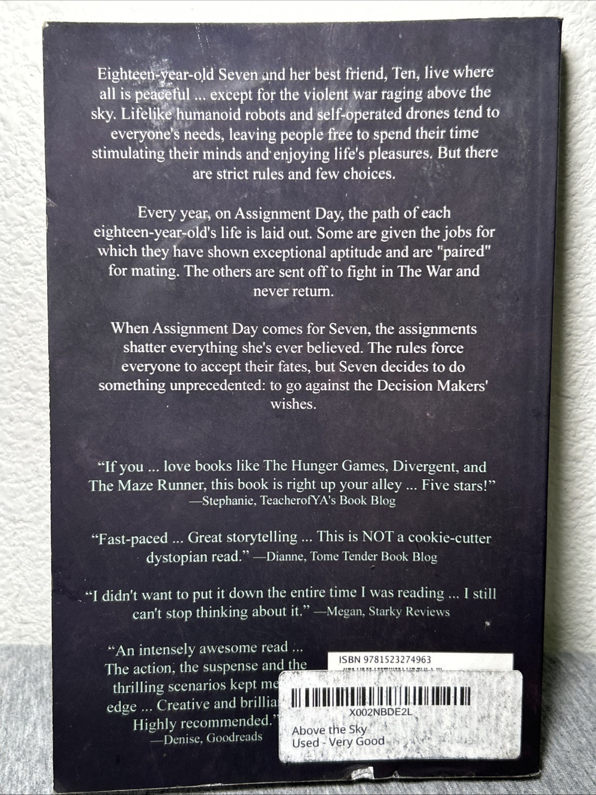 Above the Sky By J.W. Lynne [Above the Sky Series] Paperback Novel Sci Fi Book