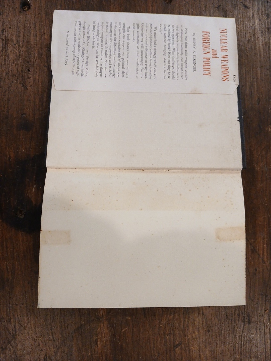 Nuclear Weapons and Foreign Policy by Henry Kissinger 1957 Third Printing