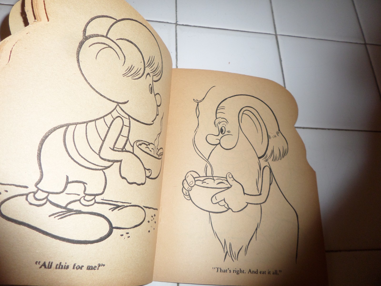 Cork Coloring Book,The Little People,1953(VINTAGE Softcover/Unused)