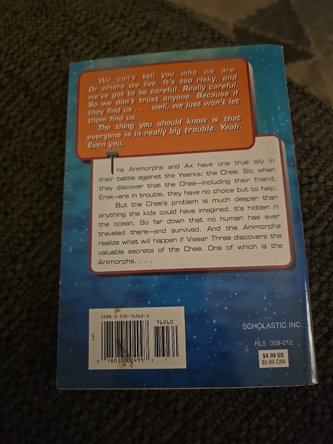 The Exposed #27 ANIMORPHS (K.A. Applegate, 1999) Paperback Book Scholastic