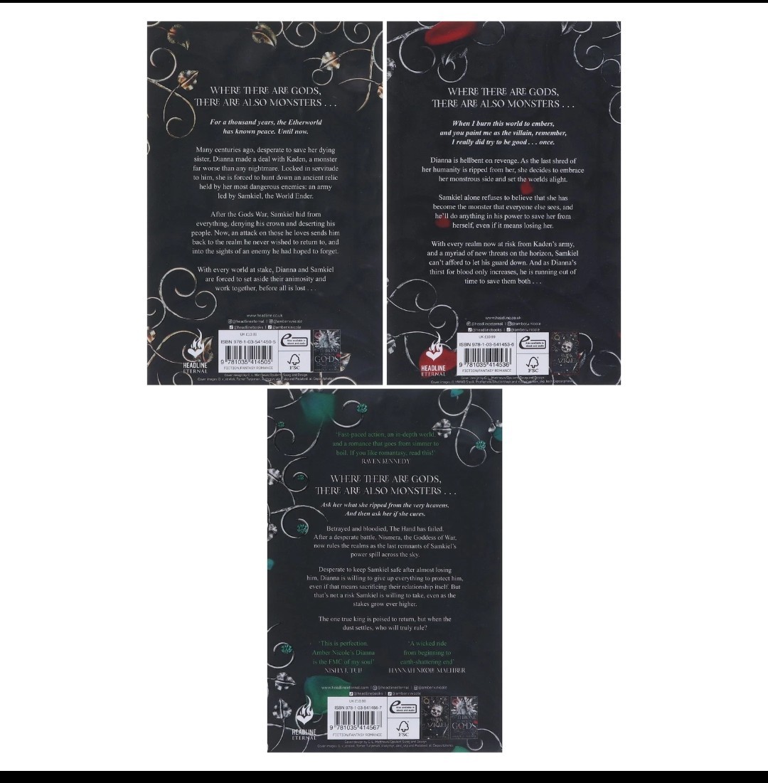 Gods & Monsters Series By Amber V. Nicole 3 Books Collection Set -PaperBack –