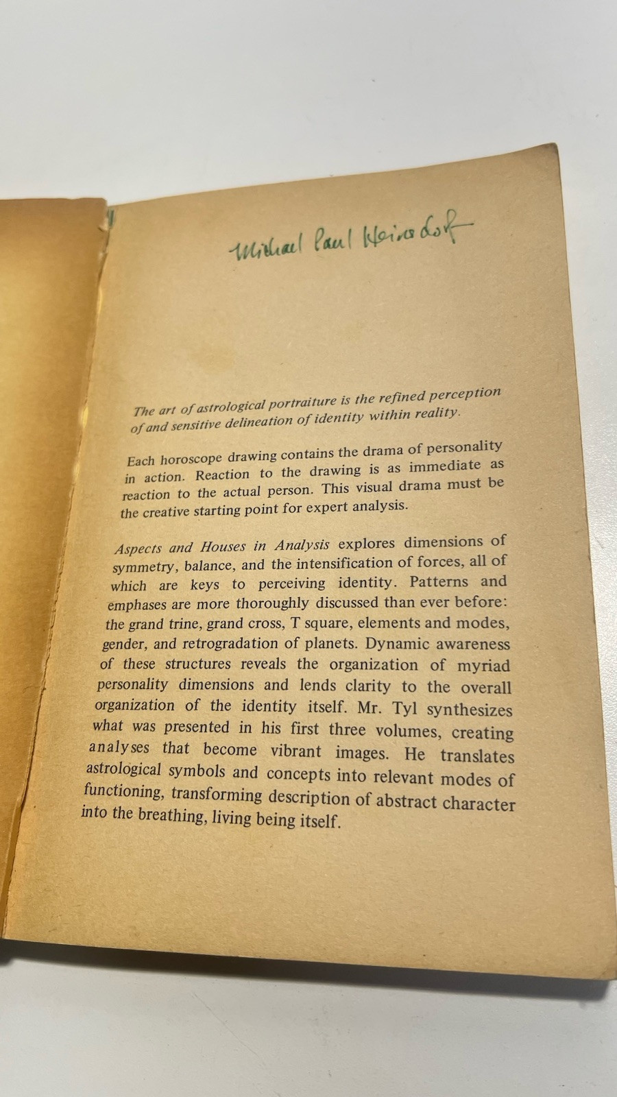 Aspects and Houses in Analysis: The Principles and Practice of Astrology 1977