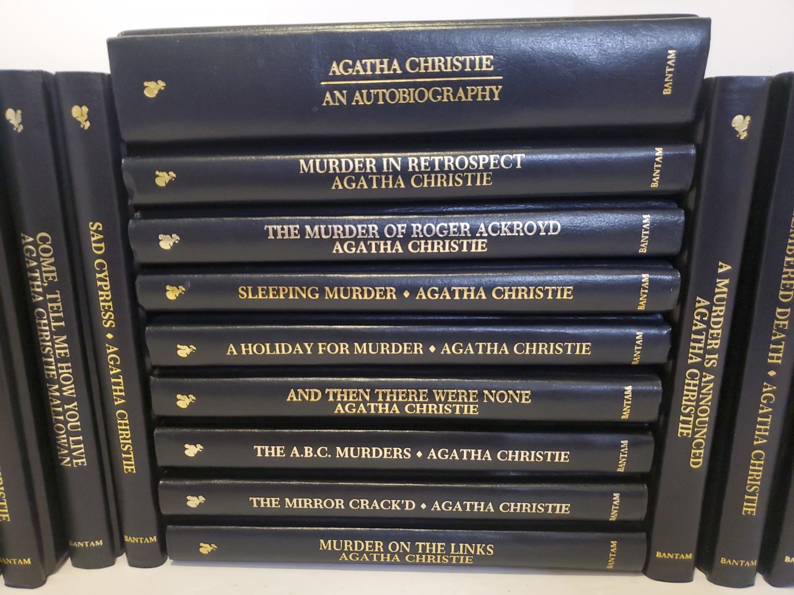 Agatha Christie Mystery Collection Bantam Leatherette HC Editions – Lot of 19