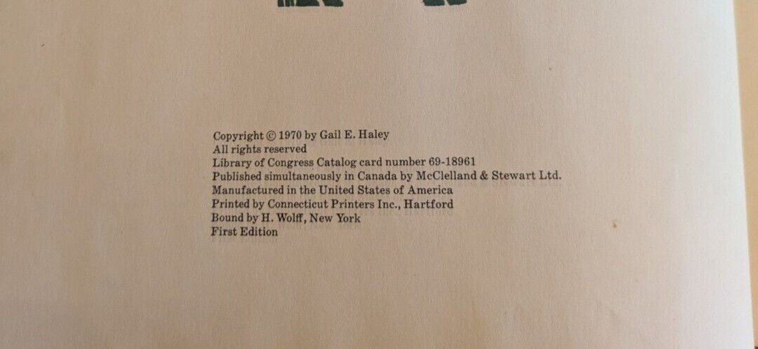 A Story A Story Gail E Haley African Tale Retold 1970 RARE First Edtion Atheneun