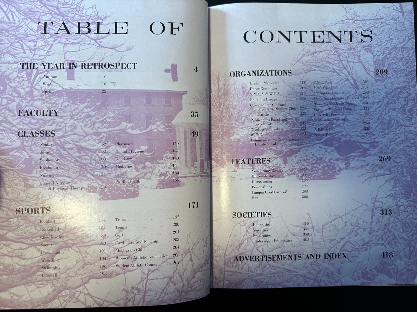1962 College Yearbook – University of North Carolina at Chapel Hill – 448 Pages