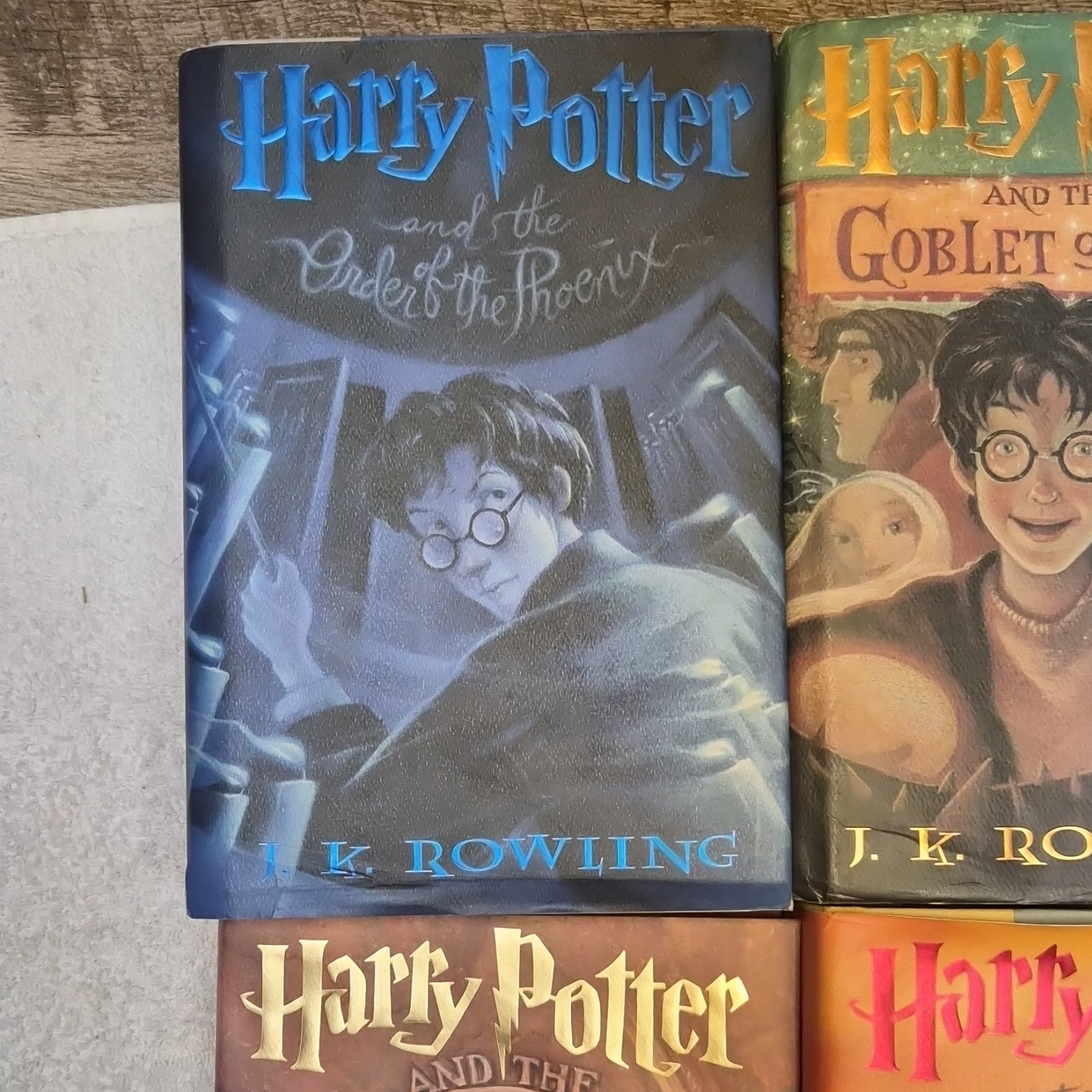 original U.S. hardcover editions of Harry Potter by J.K. Rowling