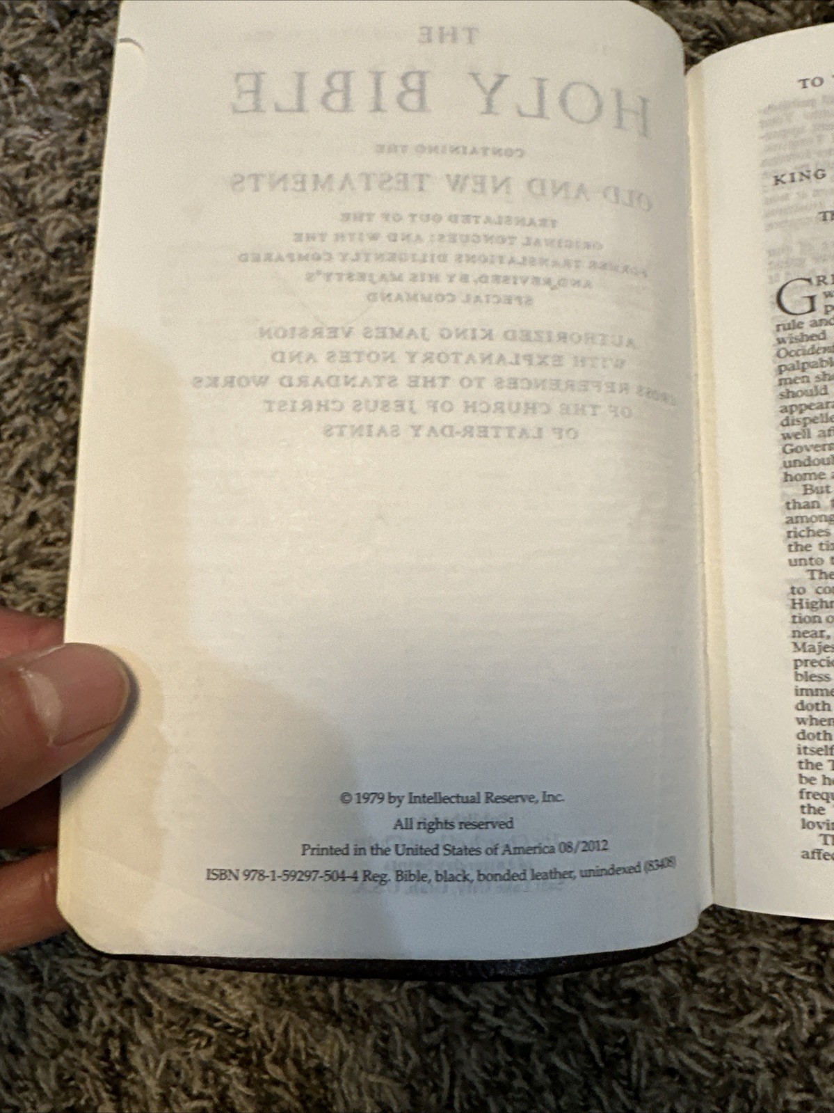 2012 Burgundy Simulated Leather LDS Quad Scriptures 7-1/2” X5-1/2”