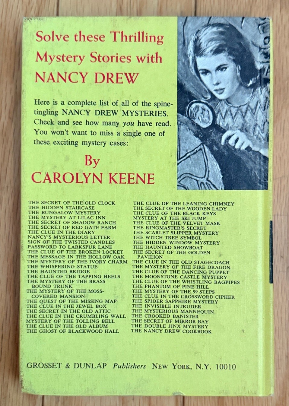Nancy Drew #45 The Spider Sapphire Mystery Yellow Matte 1968 White Endpapers