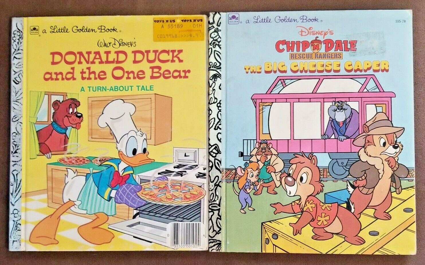 Lot of 5 Walt Disney’s Little Golden Books Vintage 1978-1991 Hardcover Ephemera