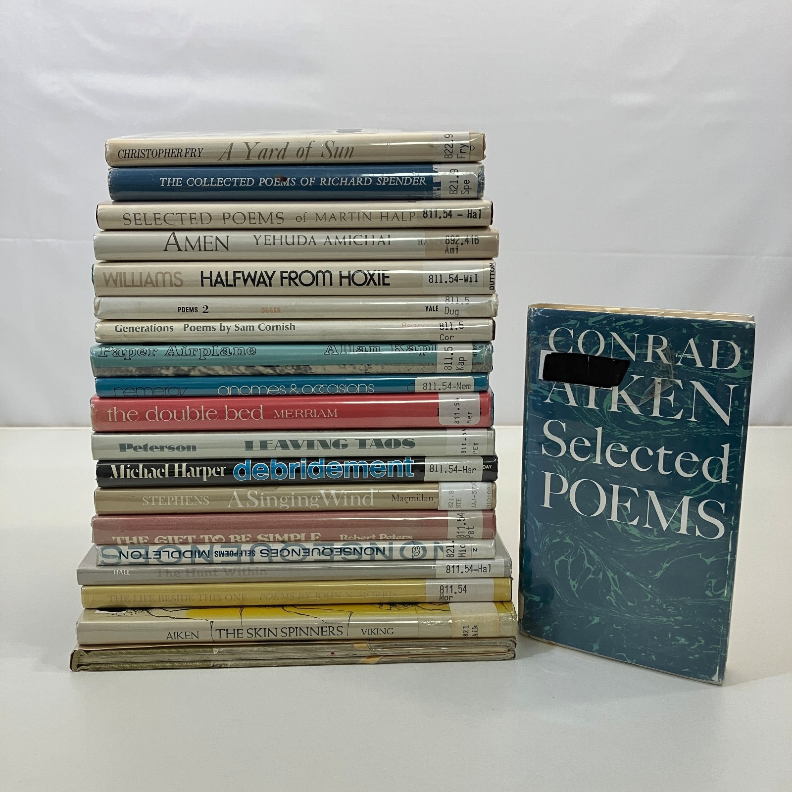 Vintage Poetry 20 Book Lot Ex Library HCDJ Christopher Fry Richard Spender VTG