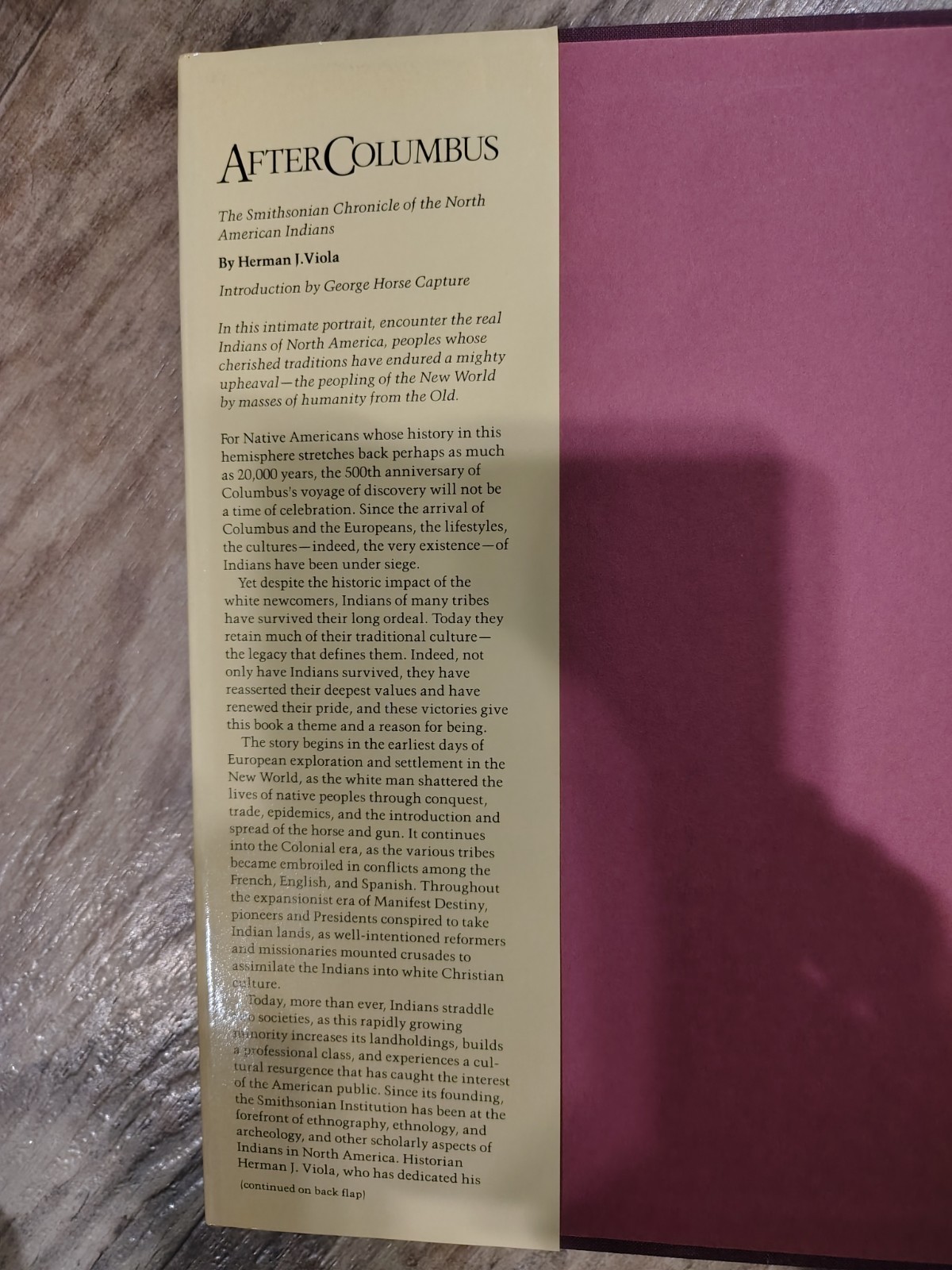 Vintage Book After Columbus The Smithsonian Chronicle of the N. American Indians
