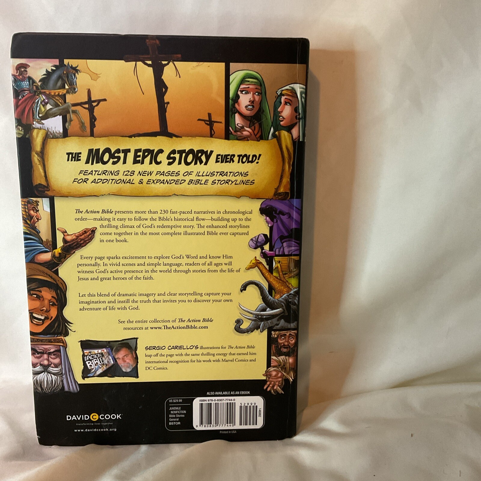 The Action Bible: God’s Redemptive Story by Sergio Cariello HC 2020 David C Cook