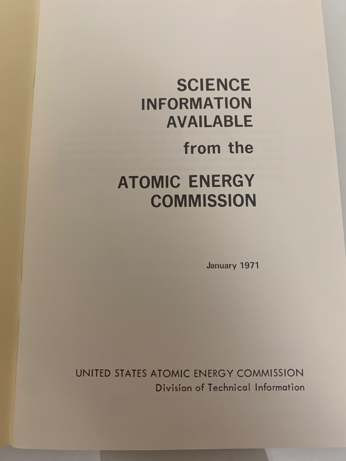 Lot of 10 US Atomic Energy Commission Booklets + Index + Publication List VG