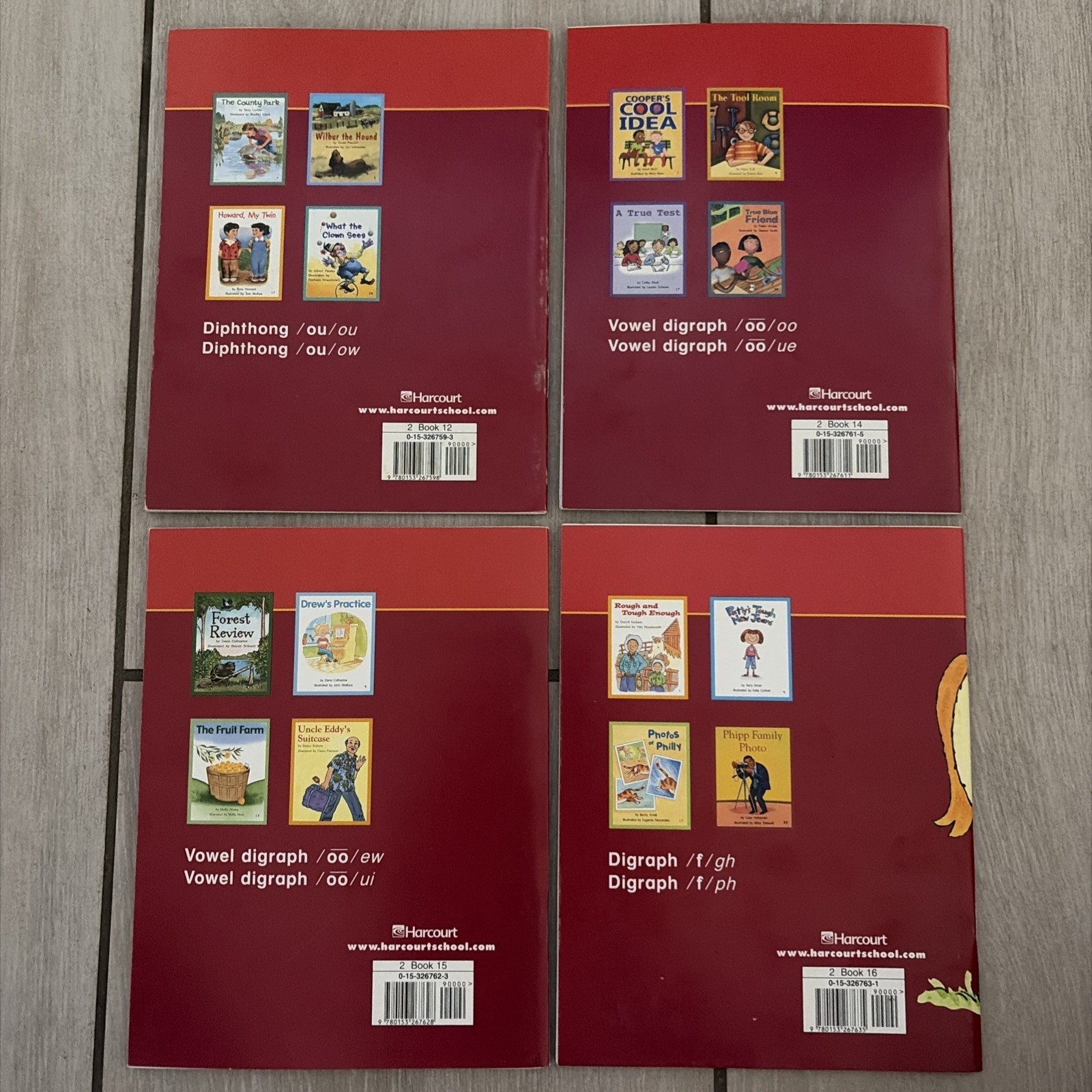 Harcourt Decodable Books Set 12 14 15 16 Early Reader Phonics Softcover Lot Read