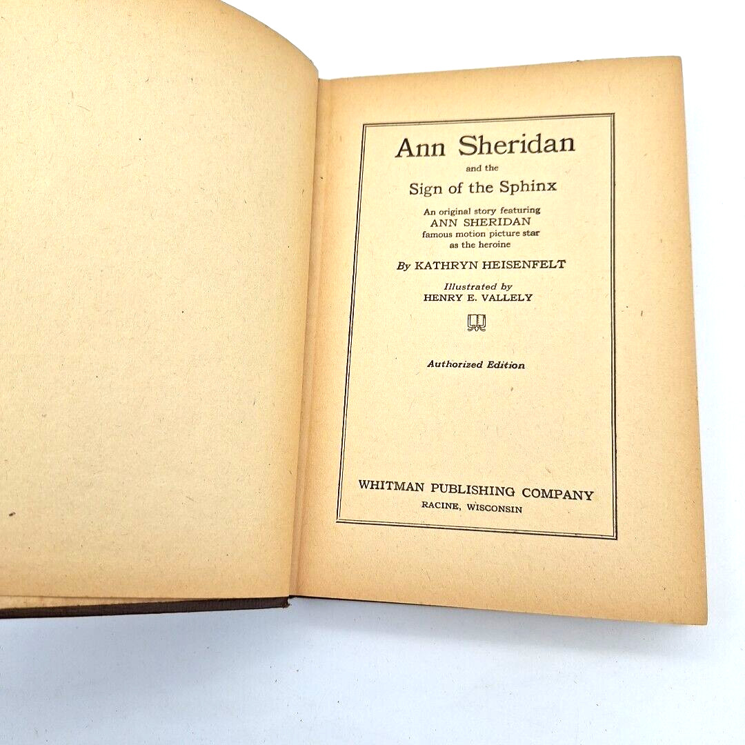 Ann Sheridan and the Sign of the Sphinx Kathryn Heisenfelt 1943 HC Auth Edition