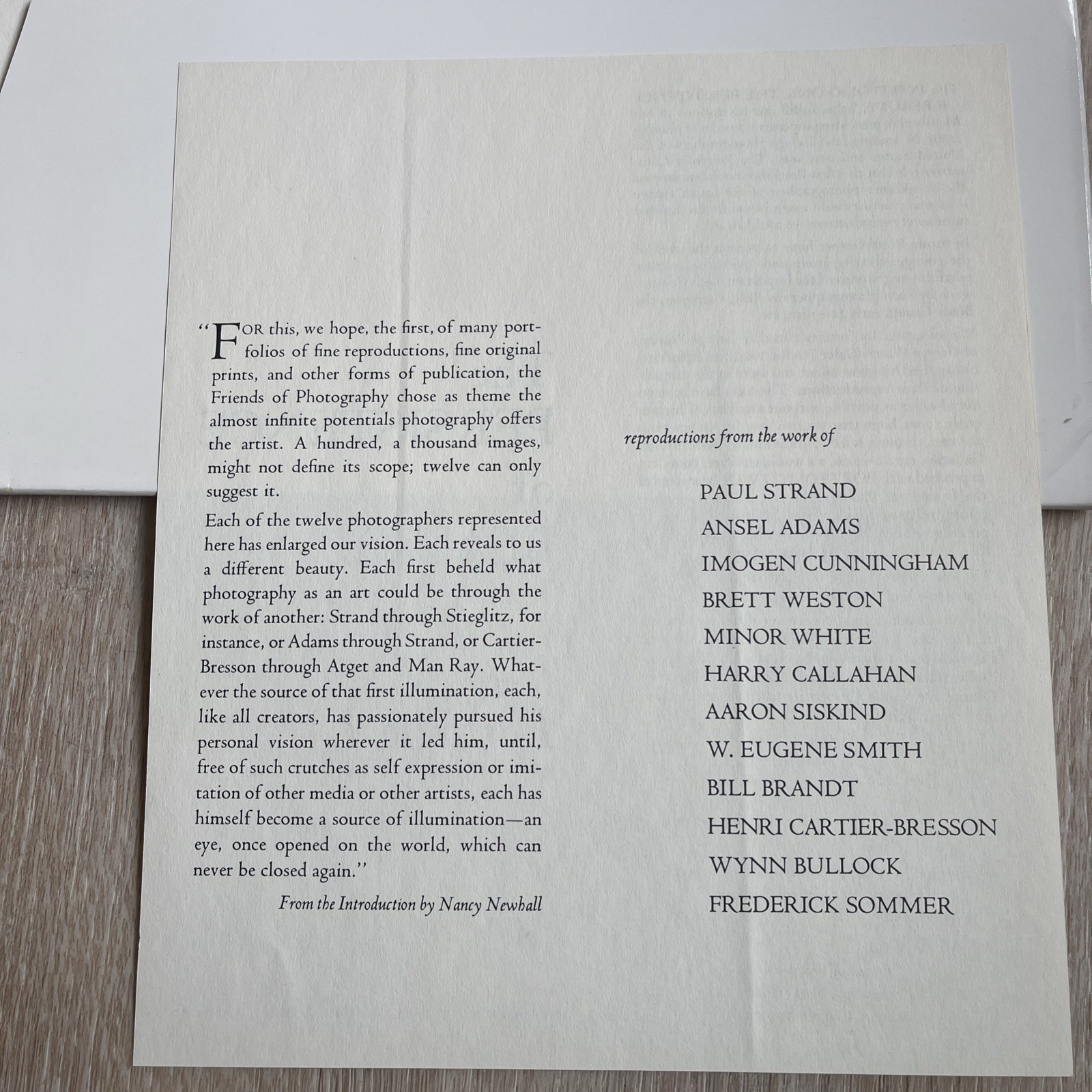 1969 Ansel Adams’ Friends of Photography 1st Portfolio The Persistence of Beauty