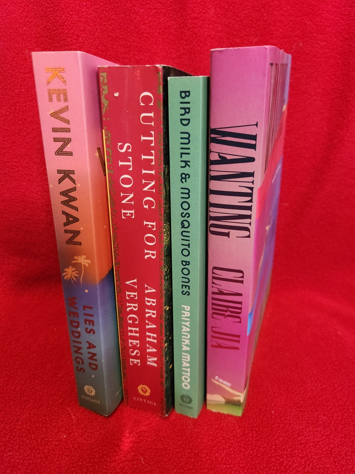 Lot of 4 TPBs Claire Jia, Kevin Kwan, Priyanka Mattoo, Abraham Verghese Like New