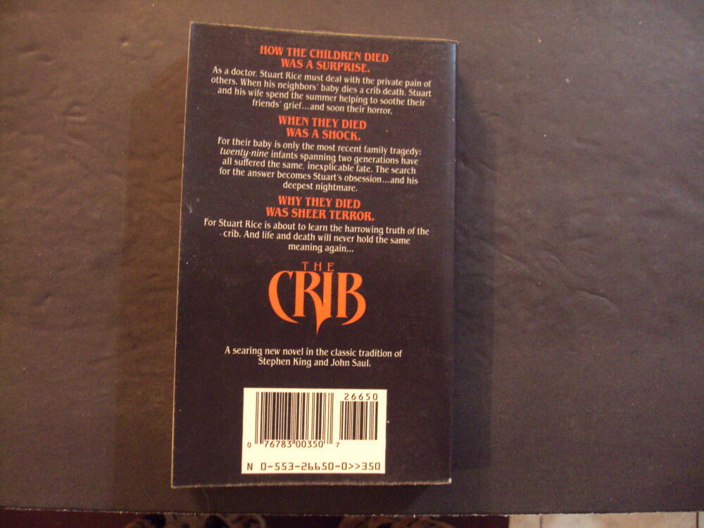 The Crib pb Paul Kent 1st Print 1st ed 4/87 Bantam Books ID:80072