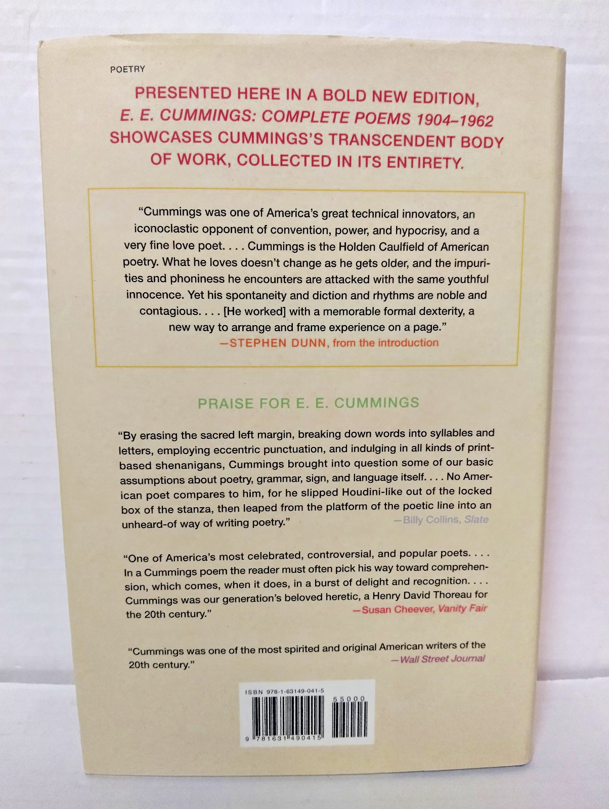 E. E. Cummings: Complete Poems, 1904–1962 Hardcover w/ dust jacket