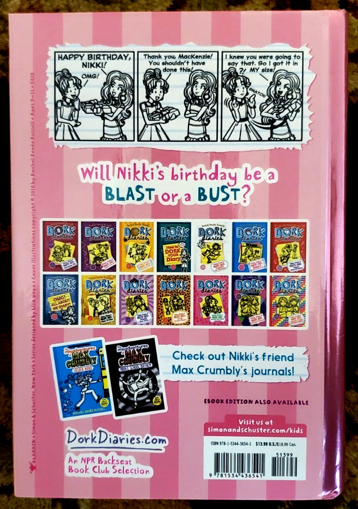 Lot of 8 Rachel Renee Russell Books- Dork Diaries(6) & Max Crumbly(2)