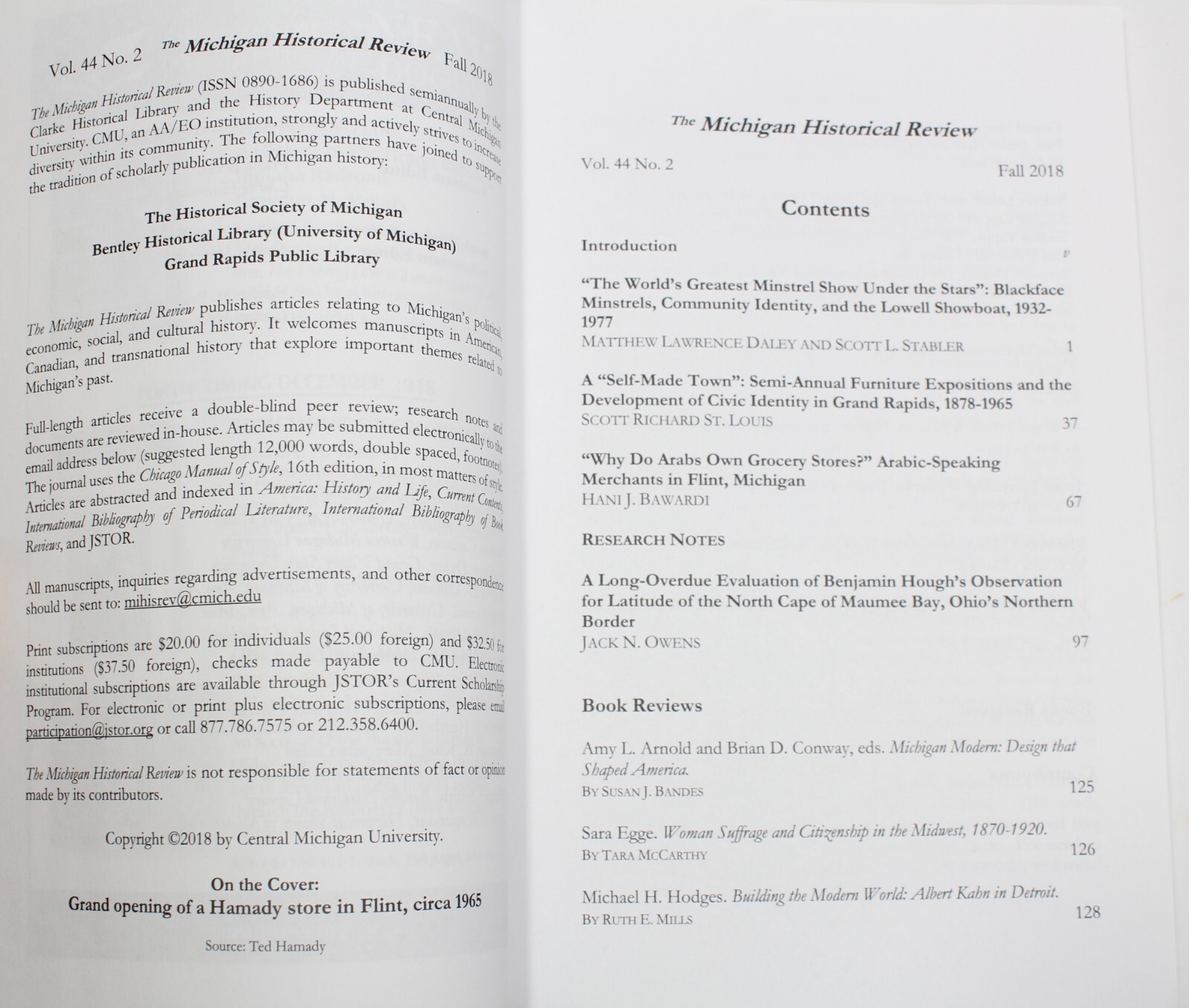 The Michigan Historical Review Lot of 7 Paperback Books 2010-2018