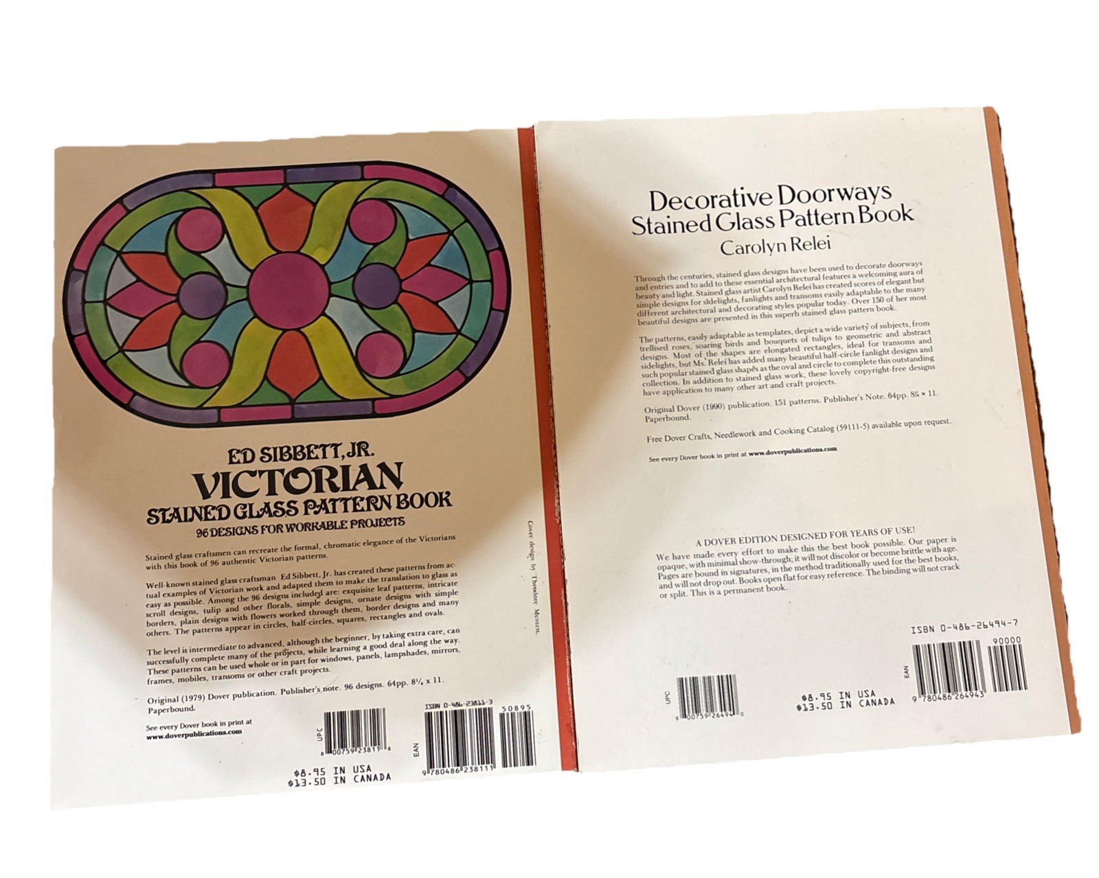 Decorative Stained Glass Victorian Pattern Doorway 2 Books