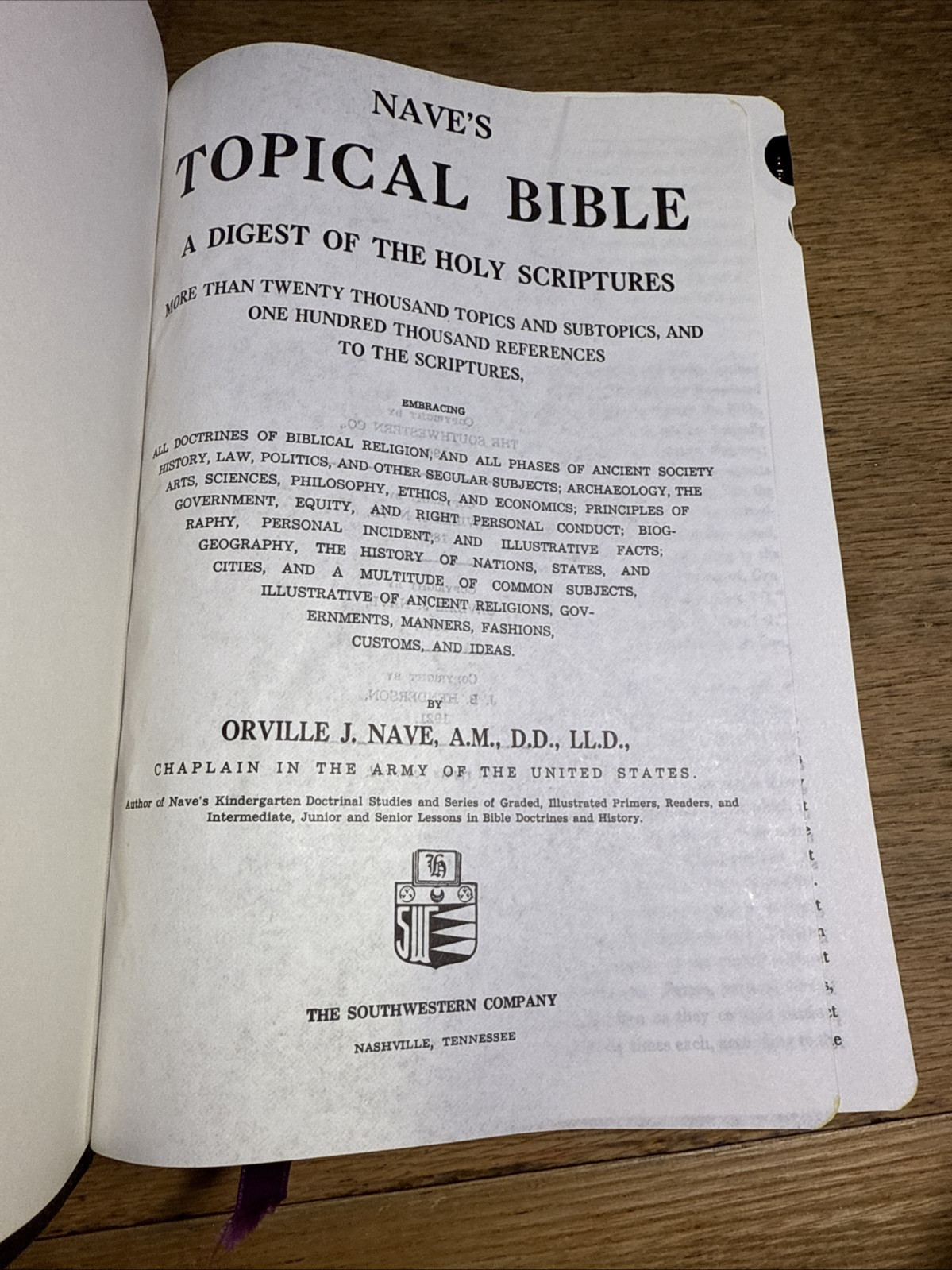 Nave’s Topical Bible Digest Black Leather Bound Thumb Indexed 1962 – LIKE NEW