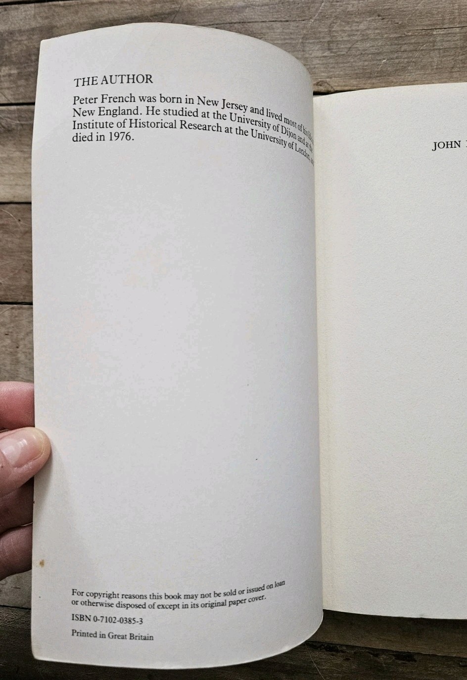 1972. John Dee : The World of an Elizabethan Magus by Peter J. French | Rare