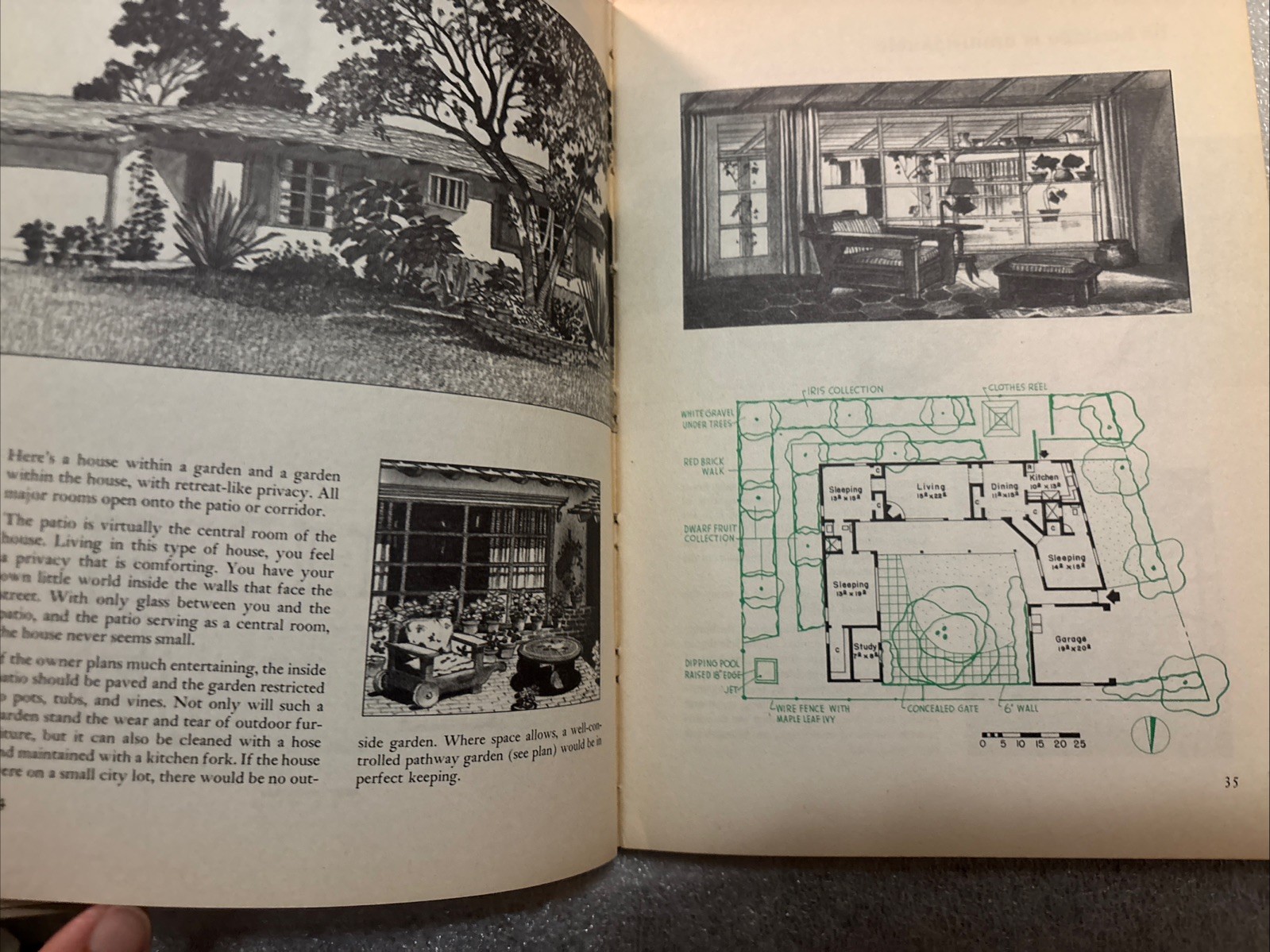 Western Ranch Houses by Sunset Magazine & Cliff May / 1955 5th Printing HC Book