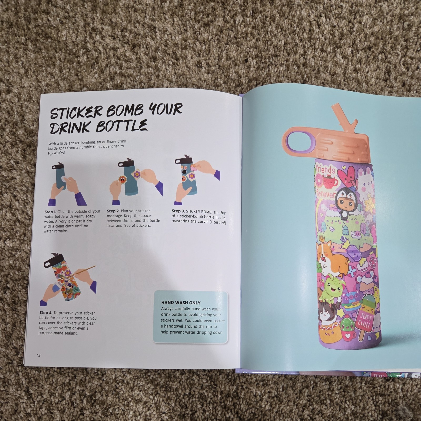 Kaliedoscope (Hinkler) Sticker Bomb “Cool Kawaii” (Hard Cover) Stickers + Book