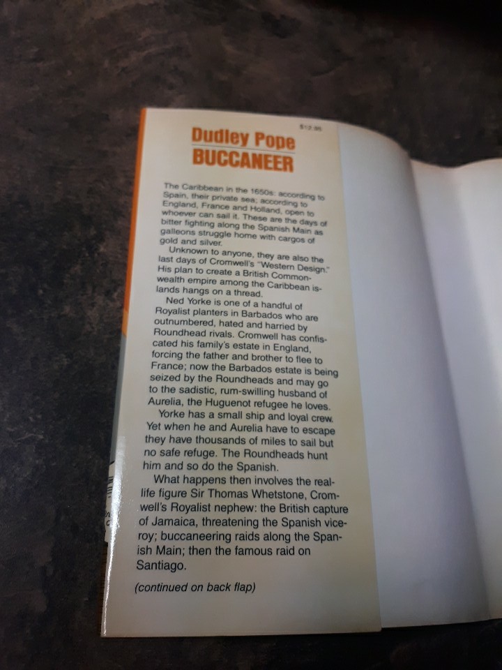 Dudley Pope, Buccaneer, HCDJ 1984 First Edition Good