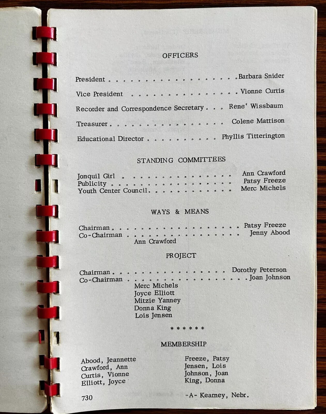 1957 Epsilon Sigma Alpha ESA Sorority Cook Book Kearney Nebraska Vintage
