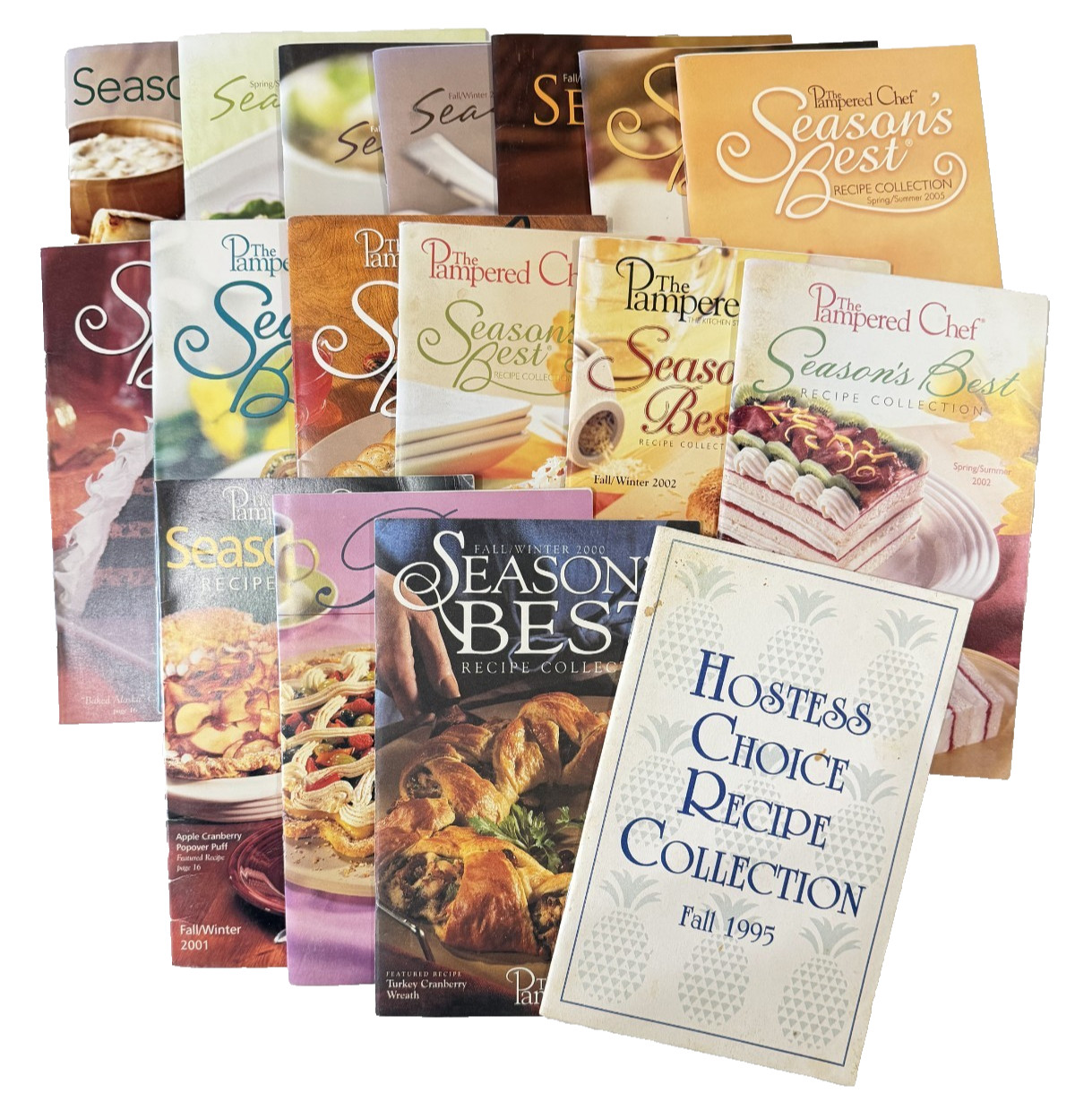 Pampered Chef Season’s Best Recipe Collection Books Lot 17 1995 2000-2008 2013