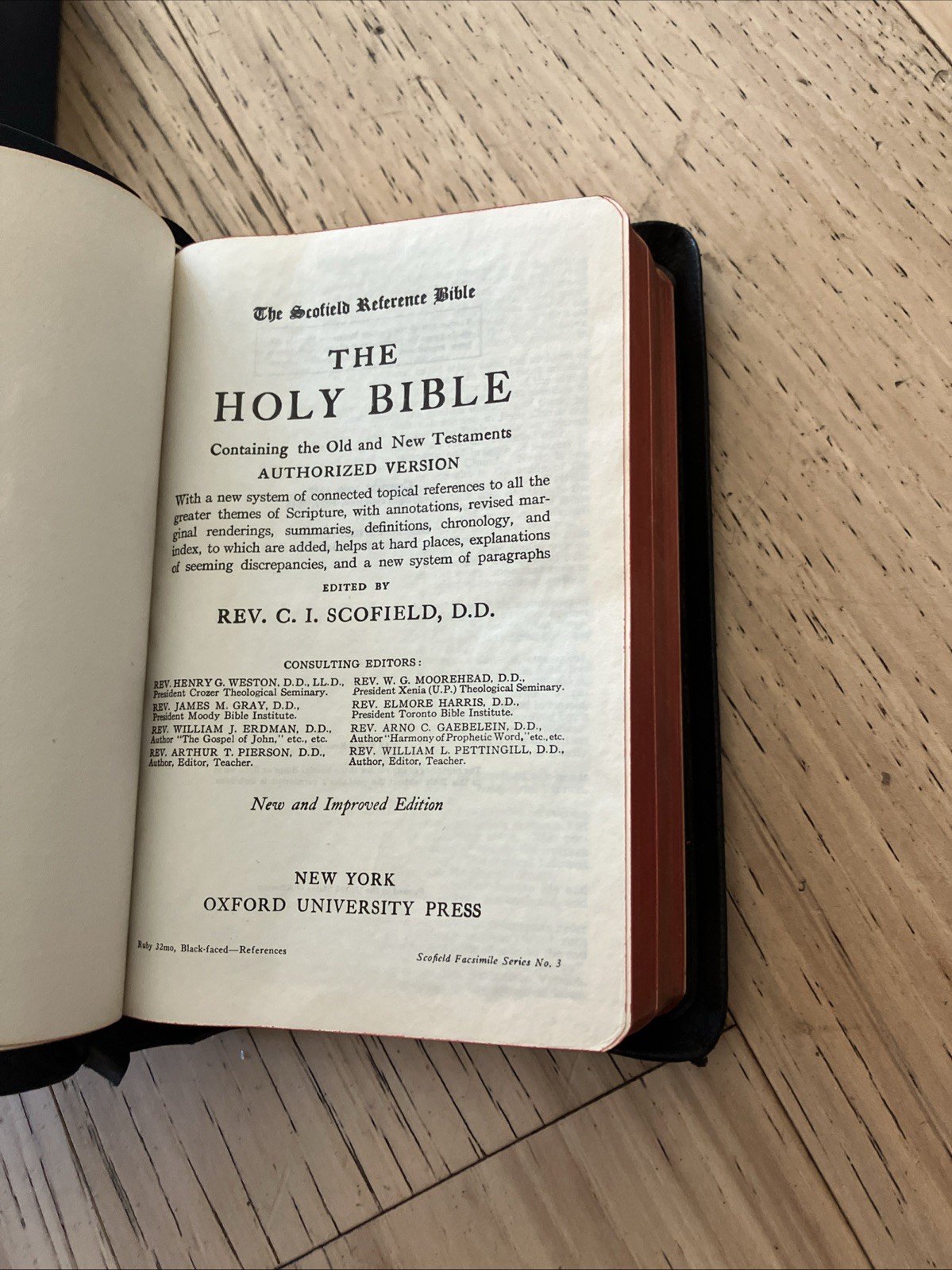 Rare! 1945 Scofield Reference Bible Pocket KJV Oxford Genuine Leather 13X in Box