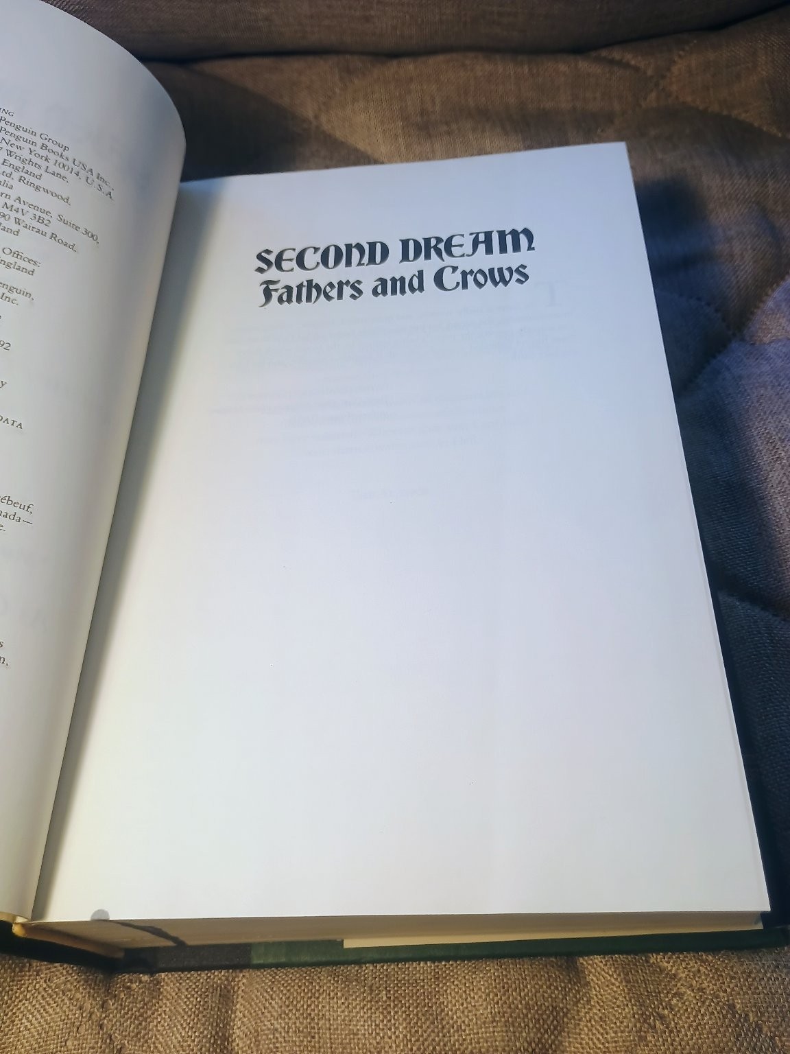 Fathers and Crows William T. Vollmann 1992 First Edition Hardcover Novel Viking