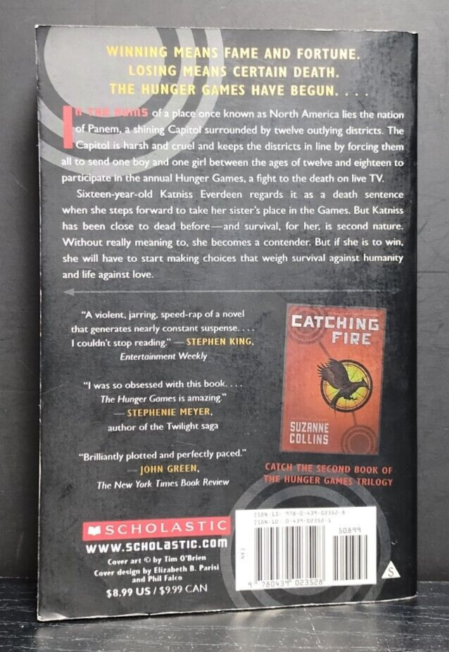 The Hunger Games – Suzanne Collins – 2010 Scholastic – Young Adult Fiction / Dys