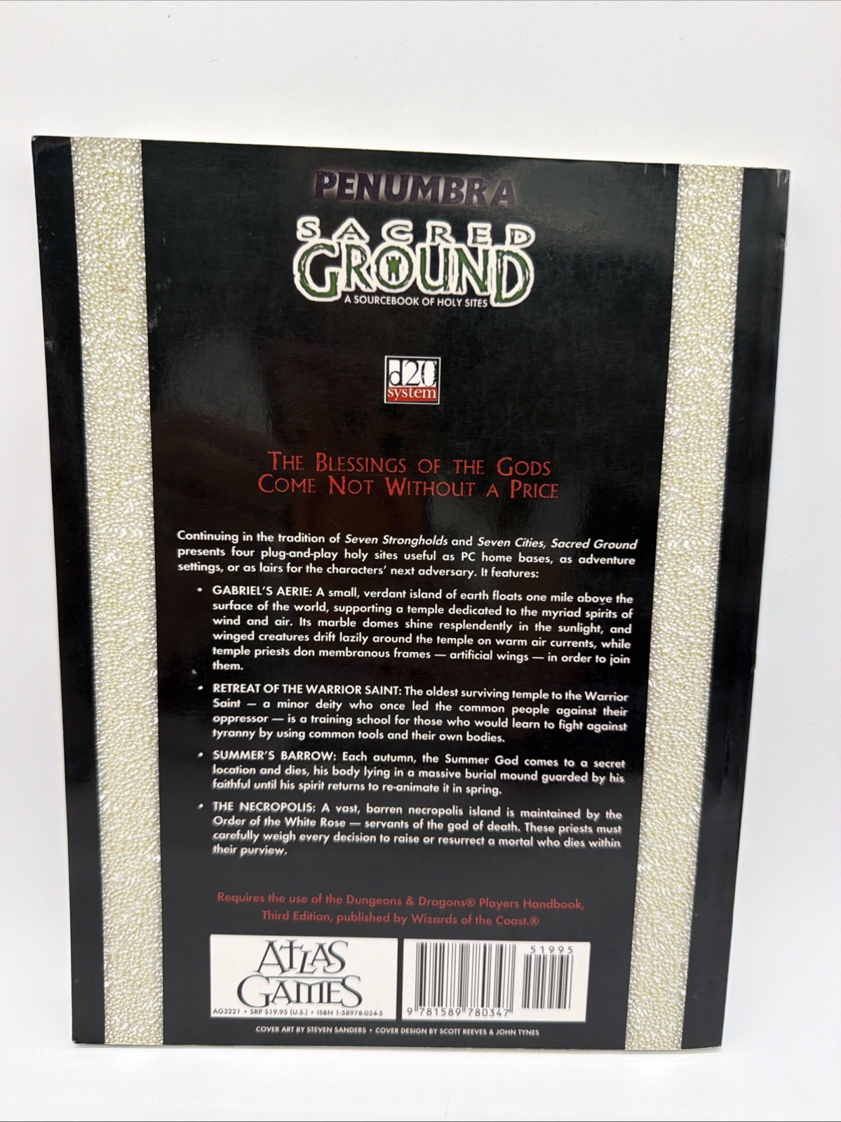 Sacred Ground Penumbra D20 RPG Sourcebook Holy Sites Atlas Games Softcover B2