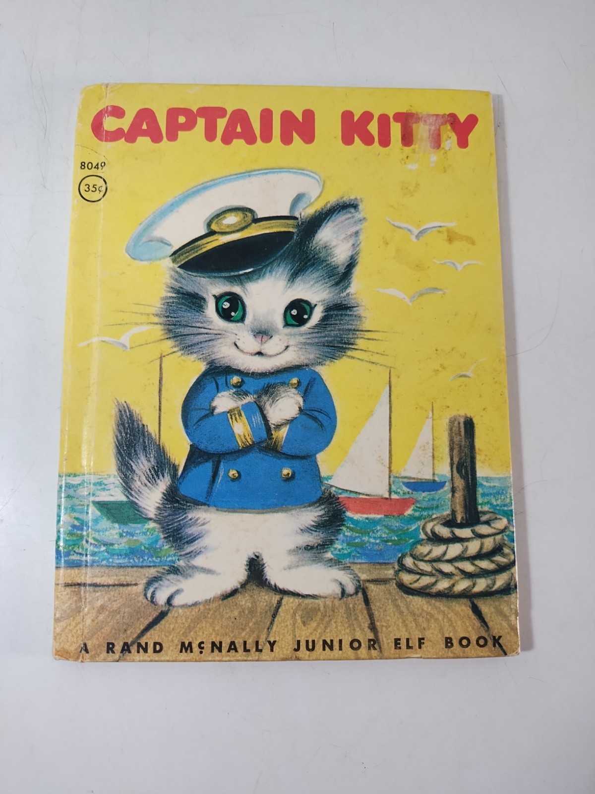 Vintage Captain Kitty Rand McNally Junior Elf Book #8049 1951 Illustrated Cats