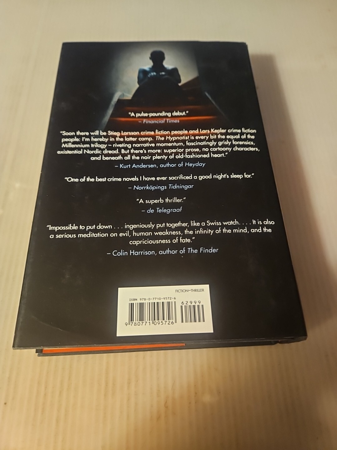 2009, “The Hypnotist” The Joona Linna Series By Lars Kepler Hardcover Book
