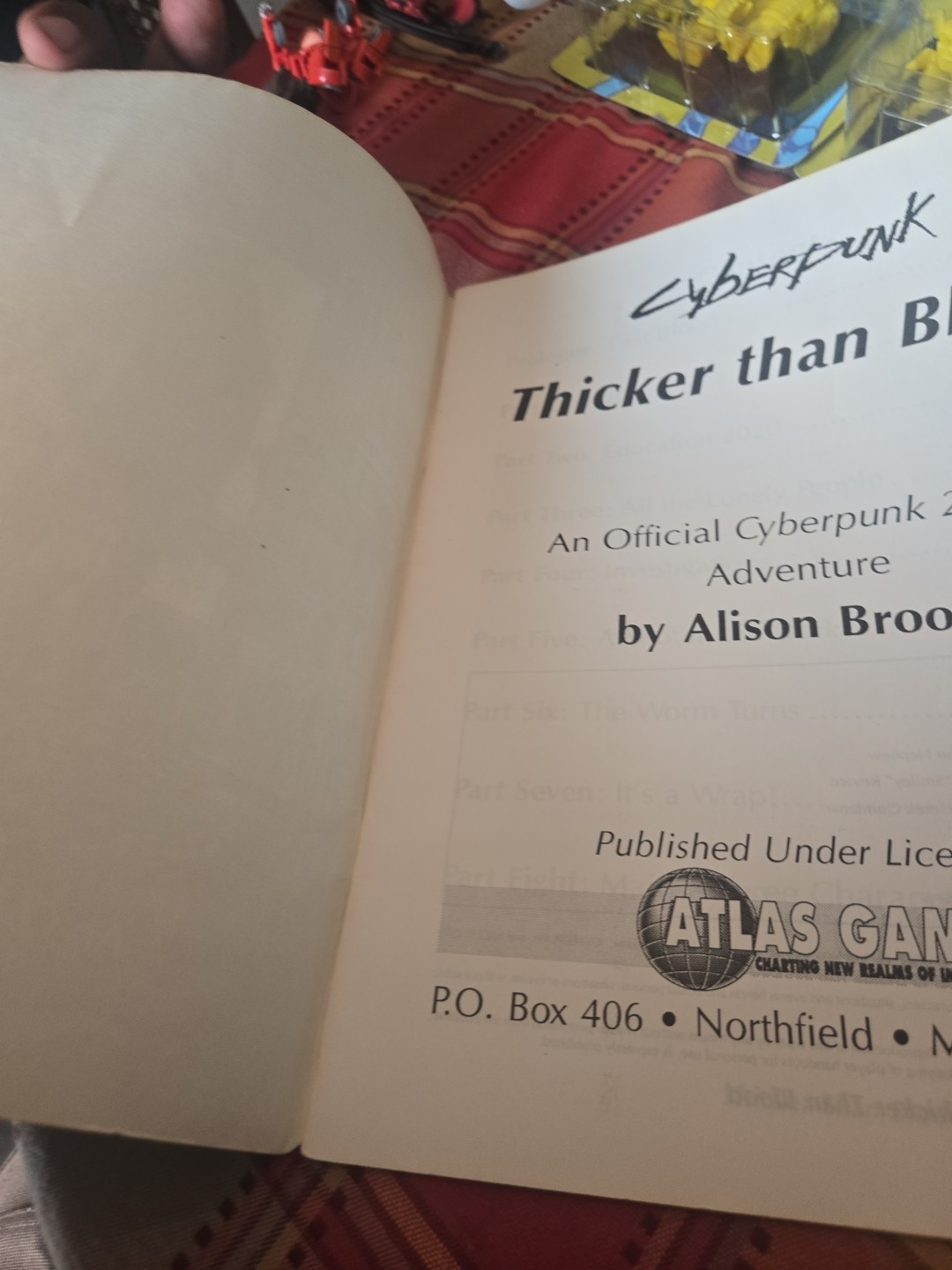 Thicker than Blood by Alison Brooks adventure for Cyberpunk Atlas Games Vintage