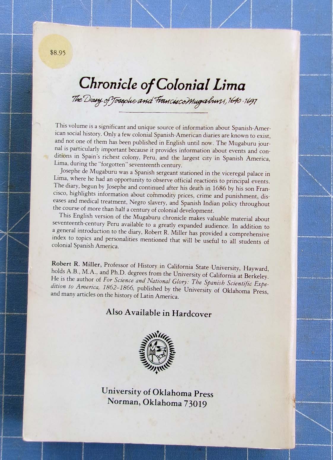 Chronicle of Colonial Lima 17thc Diary Journal Mugaburu 1600s Peru South America