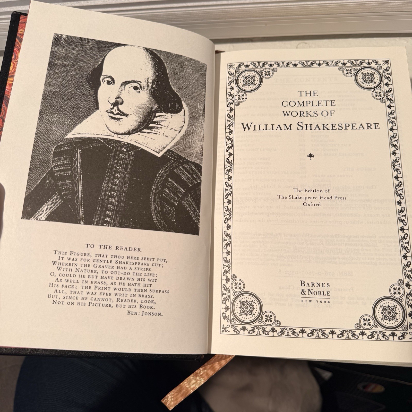 Barnes & Noble The Complete Works of William Shakespeare HC Ribbon Bookmark